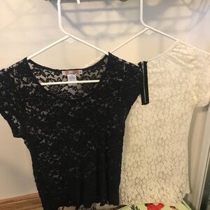 2‎ lace shirts